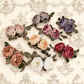 手作干枯玫瑰花朵发夹 Lolita田园风发饰bnt花丸百搭配出游拍照