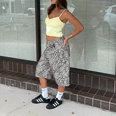 Trendy European and American Style 2024 Spring/Summer Leopard Print Unisex Cargo Pants, Versatile American-Style Wide-Leg Pants