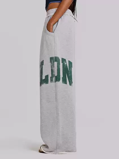 Jennie Style European and American Trendy Korean-Style Elastic Waist Wide-Leg Long Pants Unisex Casual Sweatpants