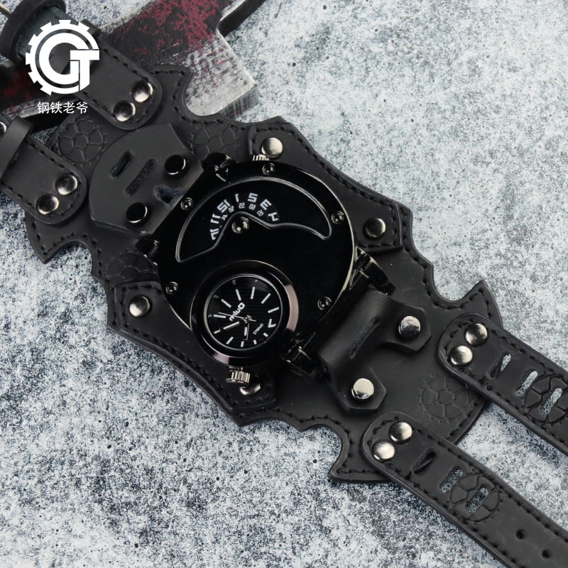 钢铁老爷全境封锁特工手表男潮流韩版个性酷皮带街头风石英表霸气