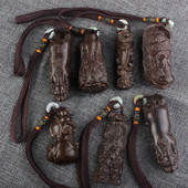 正宗老料越南沉香木原木料雕刻文玩把件貔貅皮丘观世音挂件