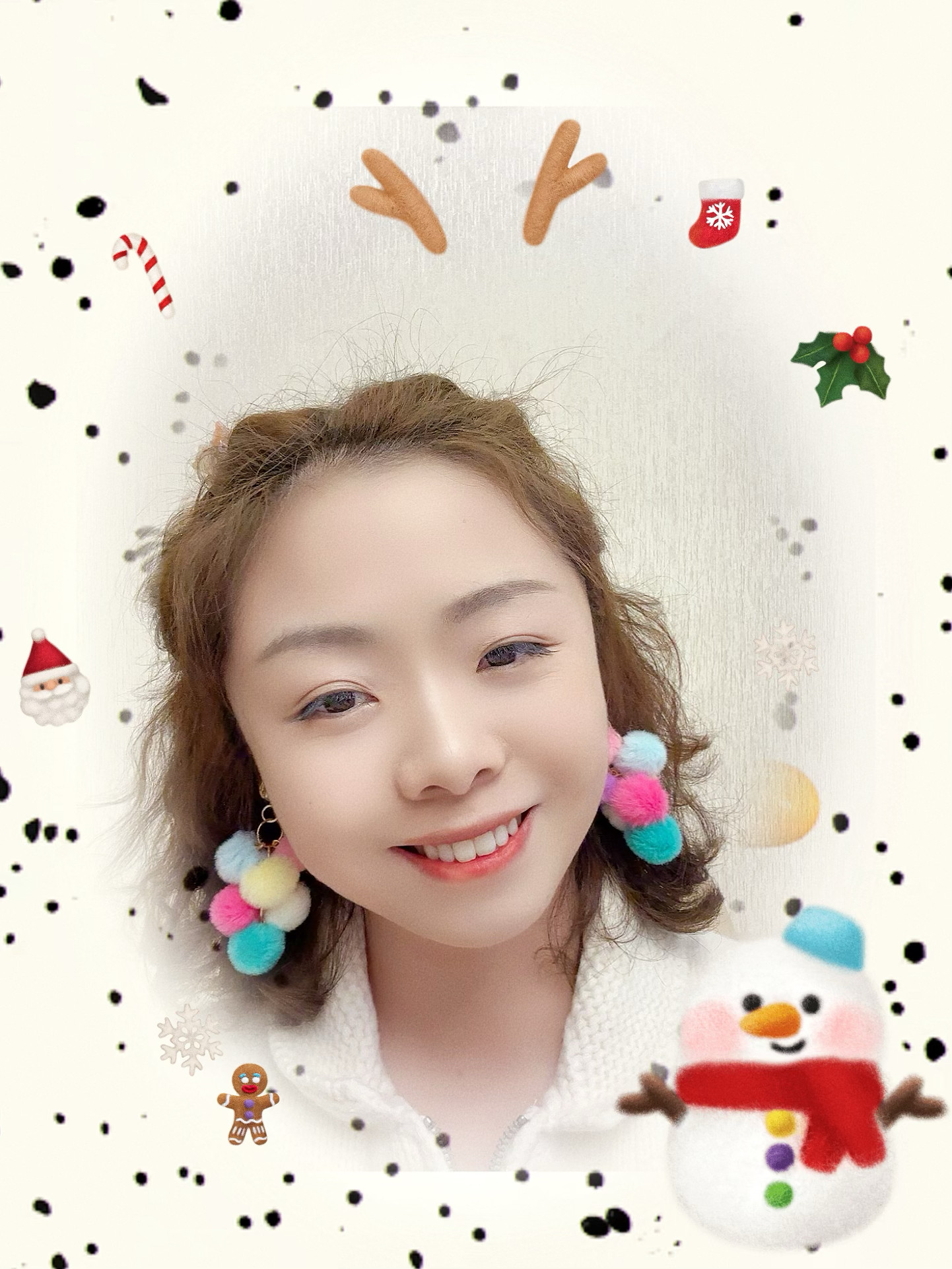 （不退不换毛球耳夹合集）多巴胺安克拉红豹纹系列毛球无耳洞耳夹