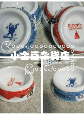 圣诞树雪人创意狗碗猫碗宠物用品狗食盆猫食盆密胺碗宠物碗水碗