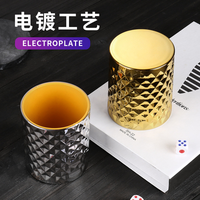 电镀闪钻骰盅加厚材质量大价优