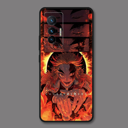 适用vivoX70/x60/x70pro+/s10pro/s9e硅胶鬼灭之刃炎柱动漫手机壳