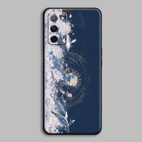 适用OPPOA55/A32/A79/A83/R11splus软复古油画海豚创意新款手机壳