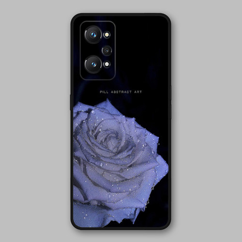 适用真我GTneo2/v15/x7/v13/q3/q2pro软唯美简约水珠白玫瑰手机壳