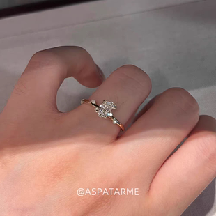 超闪细碎闪钻戒指女精致高级感时尚气质食指戒轻奢小众高颜值指环