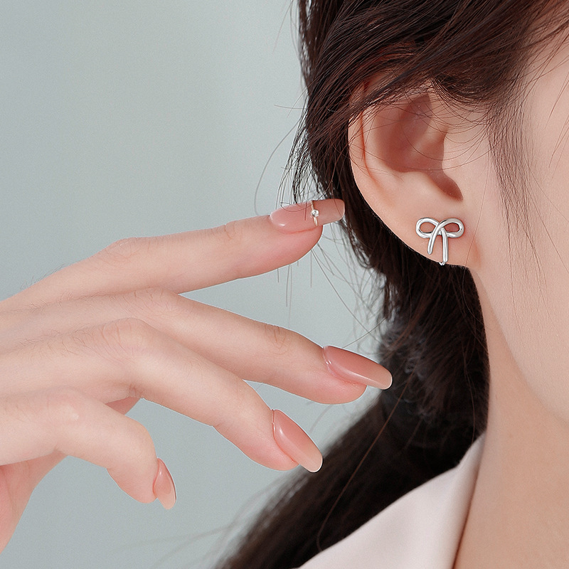 无痛蚊香盘耳夹女无耳洞蝴蝶结