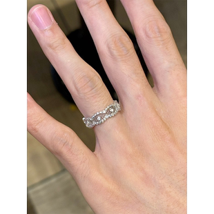 一路繁花~闪钻镂空蕾丝戒指女轻奢小众高级感食指戒气质百搭指环