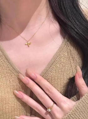 高保色~可爱金色小蜜蜂项链小巧