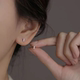s925纯银一字耳钉女小巧精致轻奢简约养耳洞耳骨钉睡觉免摘耳饰