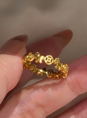 马上有钱生肖小马戒指女轻奢小众