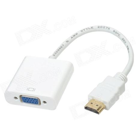 高清 HDMI转VGA转换器带音频 hdmi vga母接头hdim电脑电视连接线