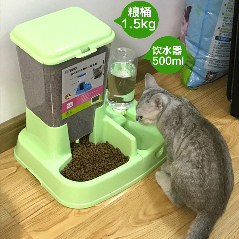 猫咪自动喂食器二合一粮盆饮水机