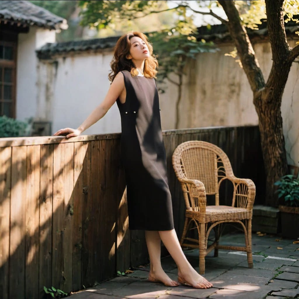 473休闲无袖连衣裙女夏韩版宽松小个子洋气时尚收腰显瘦垫肩裙子