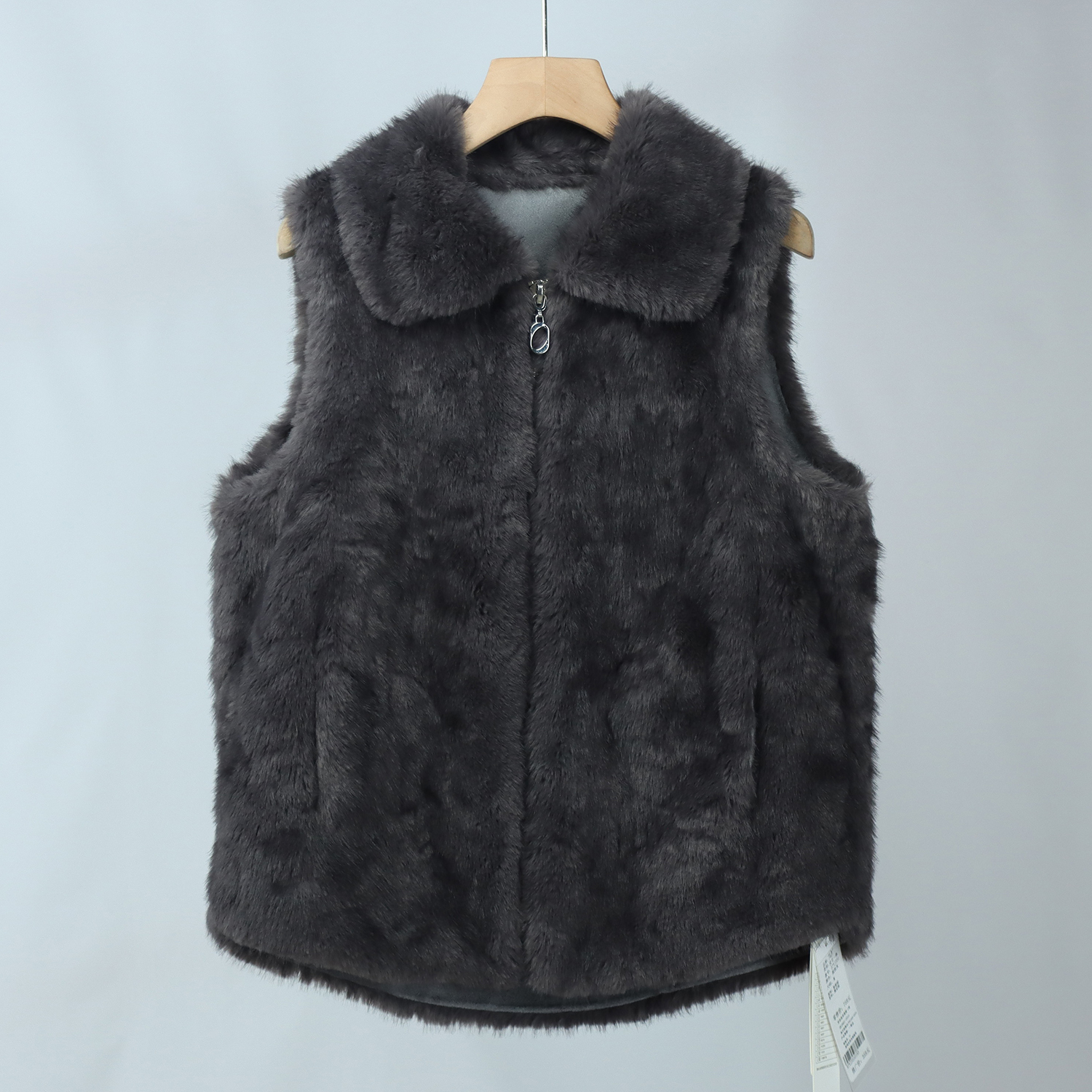 553金貂绒皮草外套女款马甲秋冬中老年貂皮坎肩皮毛一体上衣马甲