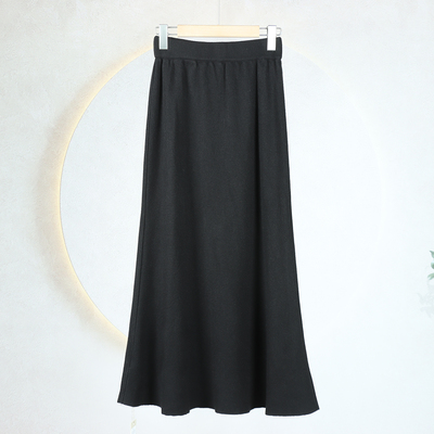 154秋冬新款针织A字包臀鱼尾高腰显瘦长款半身裙