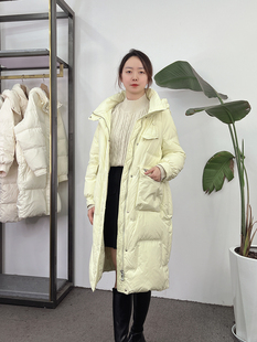 歆苒【菲系列】23冬季新款俏皮可爱减龄中长款连帽羽绒服外套823