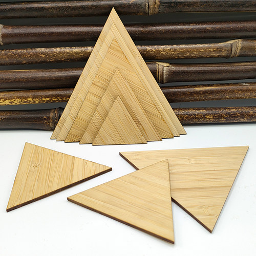 三角形竹片空白手绘DIY定制