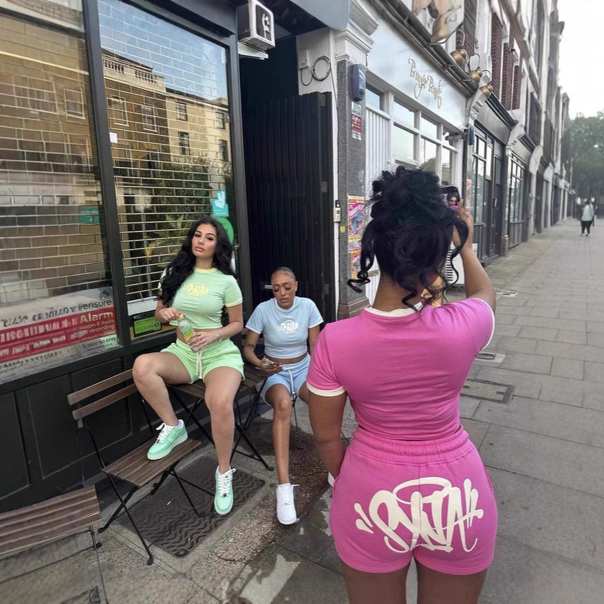 Syna World 女士华夫格绒卫衣夹克套装短款上衣短裤,女装/女士精品,休闲裤,淘宝优惠券,粉丝福利购,淘宝优惠卷