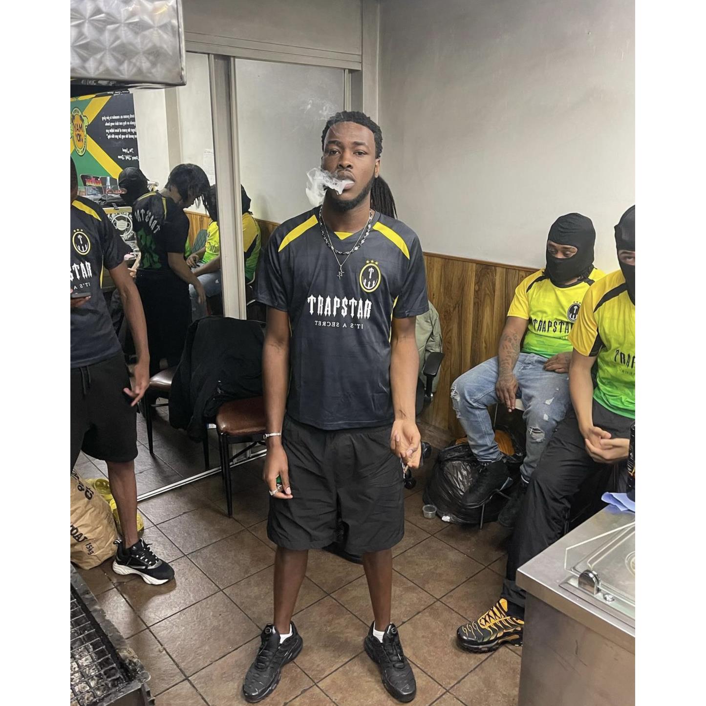 Trapstar夏季球衣短袖透气UKDRIPDRILL欧美明星同款嘻哈说唱街头