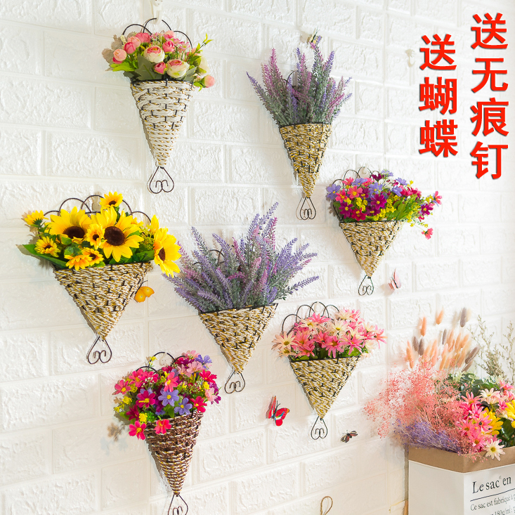 墙壁装饰壁饰花篮壁挂餐厅客厅卧室奶茶店店铺墙面装饰挂件装饰品