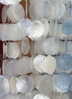 高品质 贝壳串贝母片贝壳帘子门帘挂饰 婚庆展馆装饰 可定制长度