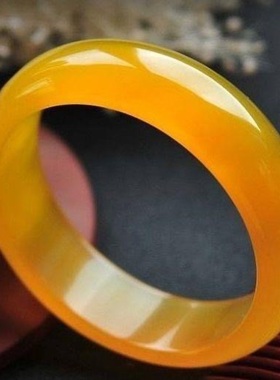 爆款帝王黄色冰透手镯   典雅气质   时尚百搭  饰品手镯 送礼