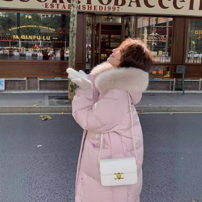【香榭颂】90白鸭绒羽绒服女2025年新款冬狐狸毛领加厚中长款外套