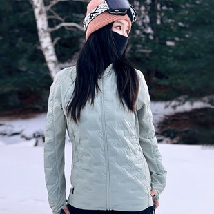 滑雪中间层pomt羽绒抓绒保暖防寒内胆摇粒绒运动弹力男女同款