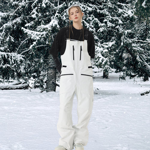 pomt滑雪背带裤东丽Dermizax雪裤女款男士单板双板3L防水雪地裤