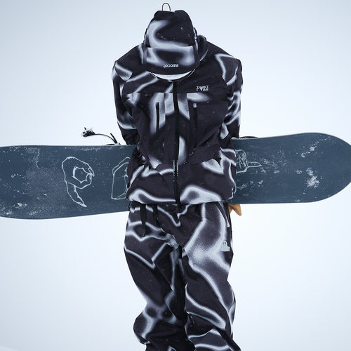 POMT限量印花迷幻3L滑雪服雪裤套装单板双板男女同款硬壳