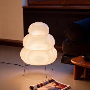 日式 侘寂卧室灯 野口勇akari24N中古风落地灯客厅沙发旁高级感法式