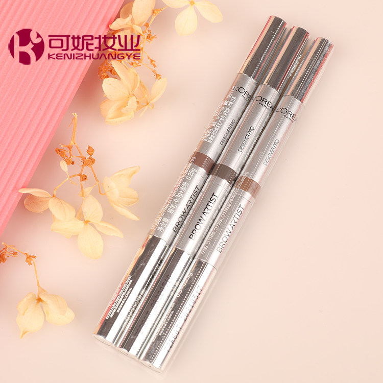 专柜正品欧莱雅眉笔大师三合一塑形眉笔眉粉持久防水不脱色深棕色怎么看?