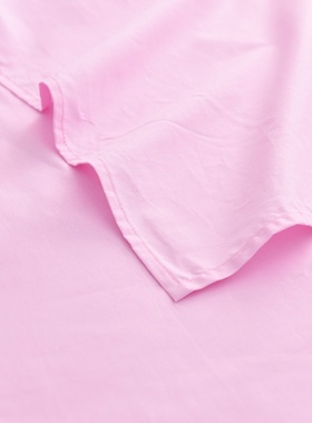 粉红色高密度纯棉单件床单桃粉色全棉被单单人1.2米双人1.51.8米