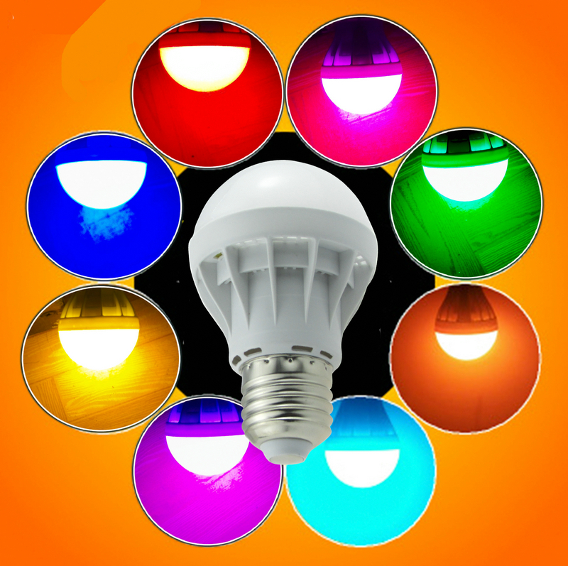 led红蓝紫黄光卡口装饰彩色灯泡