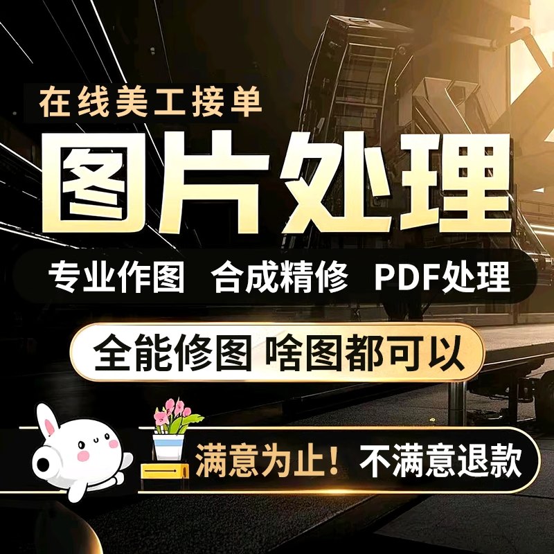 专业p图修图ps图片处理无痕批图去水印ps修图改pdf字精修照片美工