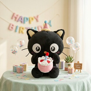 现货 韩国代购 三丽鸥 Chococat 巧克力猫 抱蛋糕 画家 玩偶 公仔