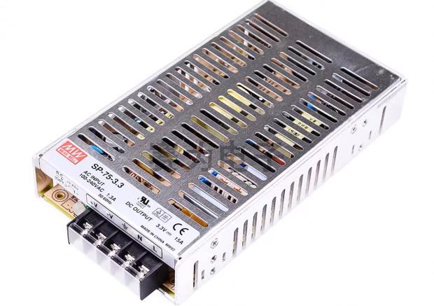 现货台湾明纬开关电源SP-75-3.3主动式PFC恒流LED电源3.3V15A