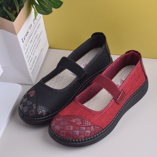 京路老北京布鞋女春季中老年妈妈鞋软底防滑老太太舒适老人奶奶鞋