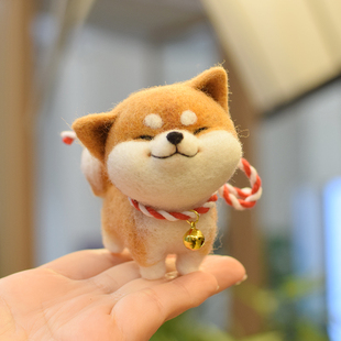 羊毛毡手工diy戳戳乐可爱小狗玩偶柴犬金毛哈士奇比熊宠物材料包