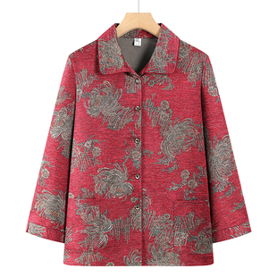 奶奶装秋装衬衫两用衫妈妈装薄款607080岁老太太衣服中老年人女装