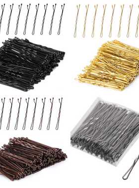 一字发夹钢夹袋装滴油发卡夹侧边夹刘海夹盘发造型固定碎发夹子