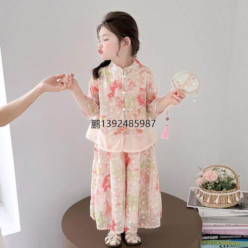 女童新中式套装2025新款