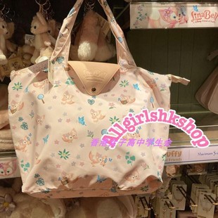 香港迪士尼小狐狸玲娜贝儿行李箱旅行包便携式托特包化妆包万用包