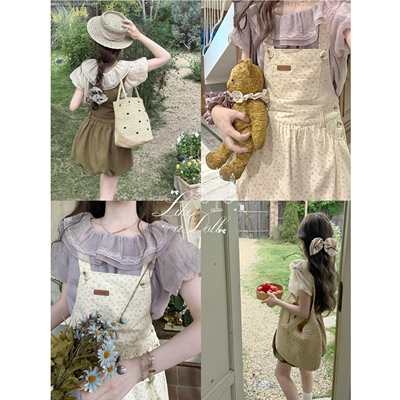 田园风森系穿搭套装女