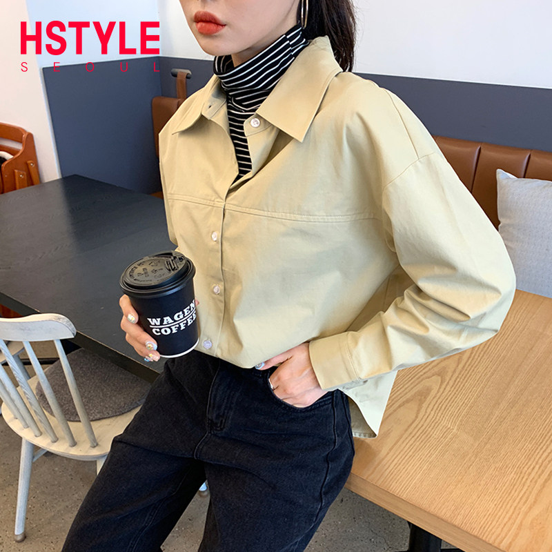 韩都衣舍2019秋装新款韩版女装假两件长袖衬衫EK9209璎0725|msdalam kategori Butik wanita / wanita, shirt - dari Buy2taobao.com untuk memberikan perkhidmatan ejen Taobao profesional membeli