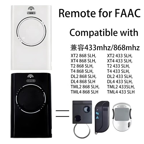 欧洲外贸电商兼容FAAC XT2/XT4/TE4433H车库门遥控器钥匙868mhz