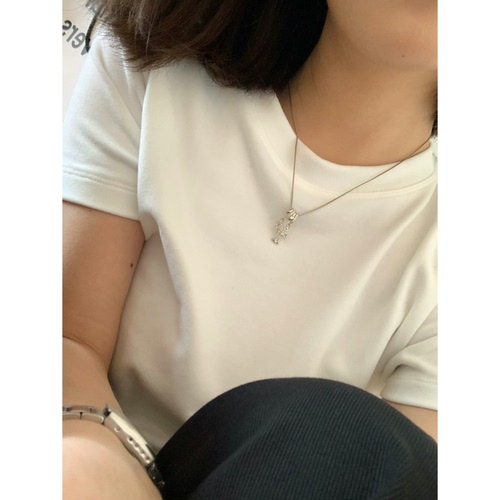 磨毛加厚圆领短袖T恤女百搭